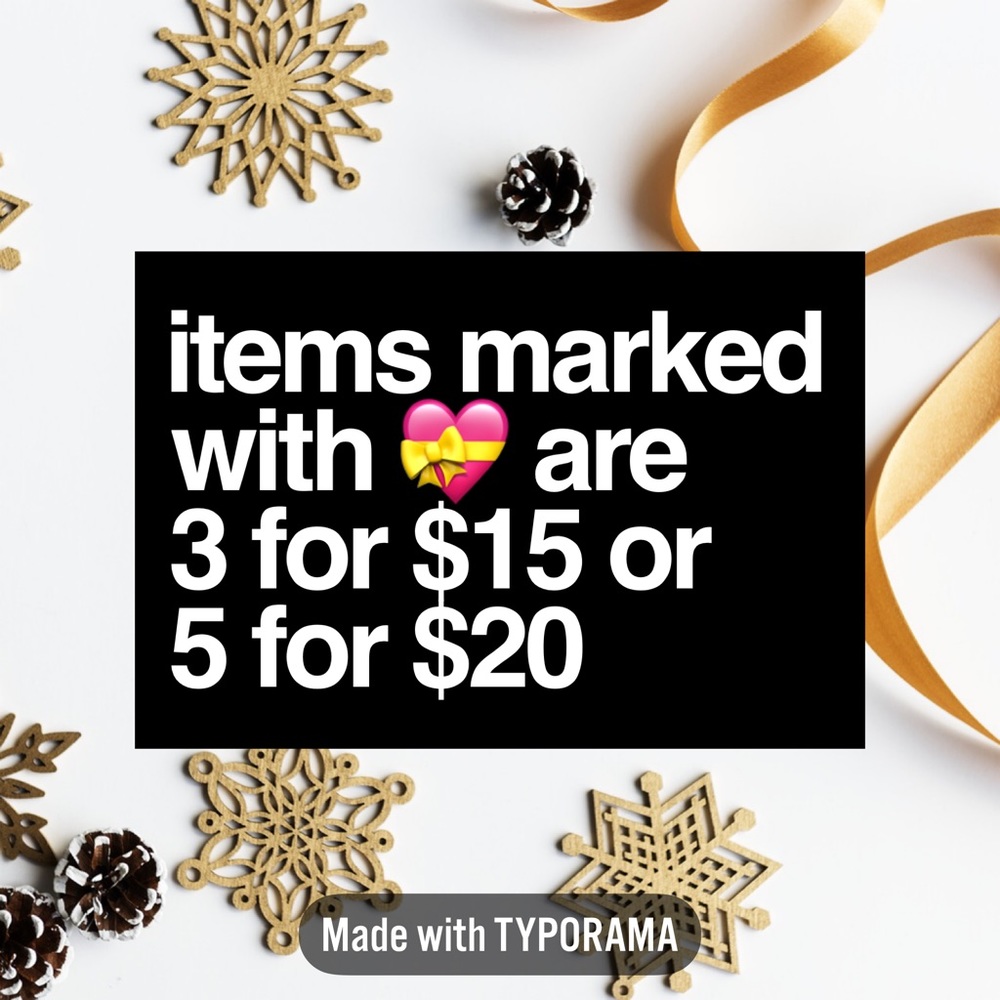 💝Items Marked With💝 3/$15 or 5/$20